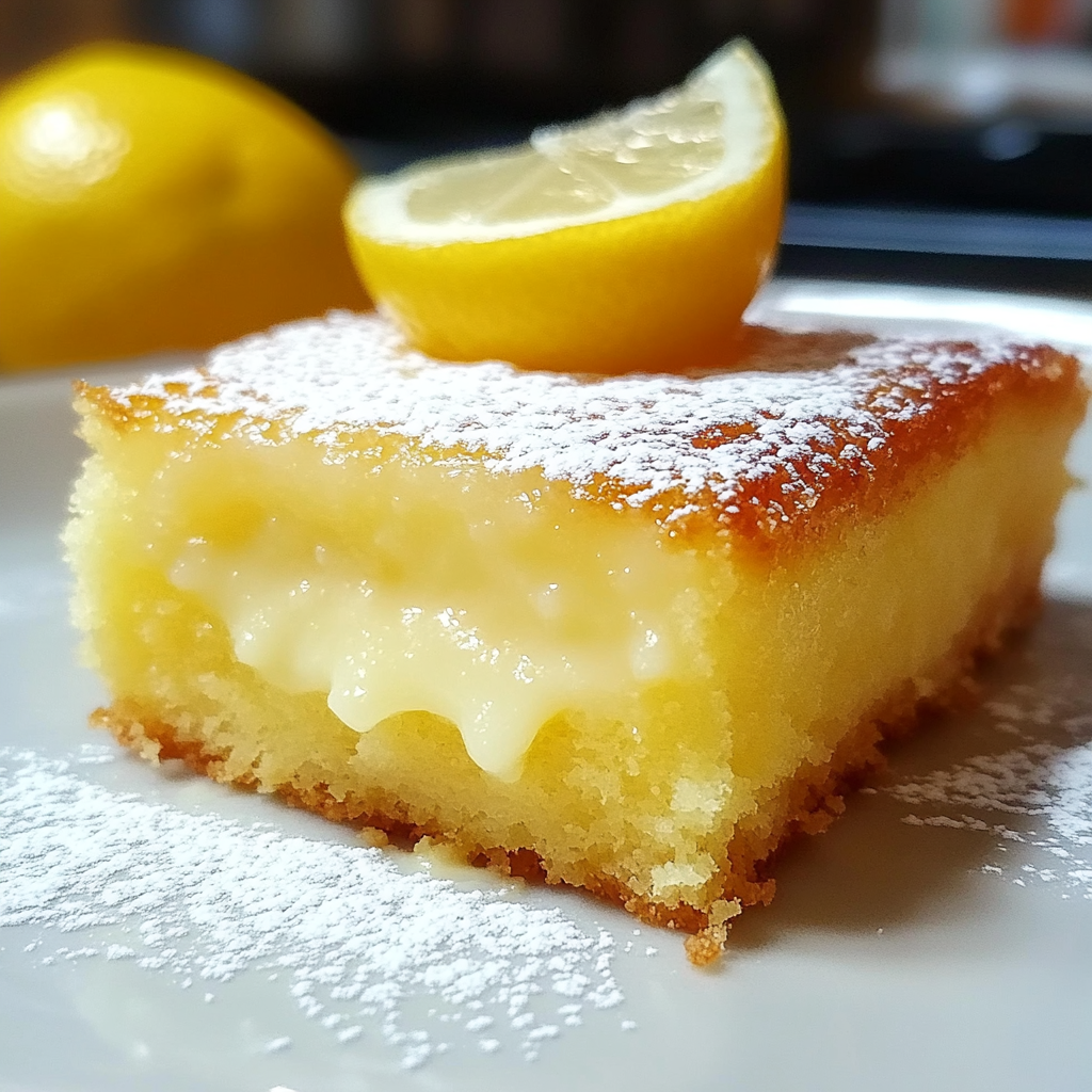 Recipe preparation for Lemon Custard Cake