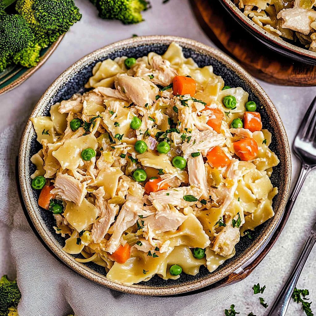 Recipe preparation for Chicken and Noodles