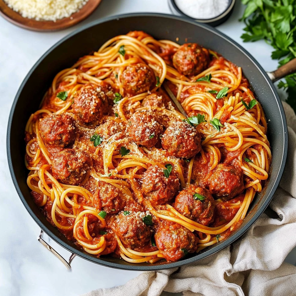 Recipe preparation for Spaghetti and Meatballs Recipe