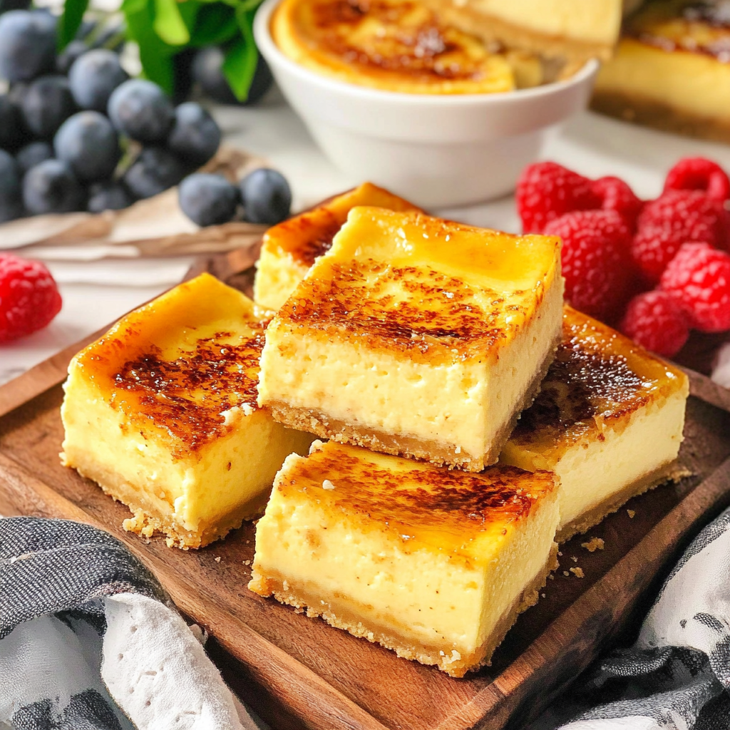 Recipe preparation for Creme Brulee Cheesecake Bars