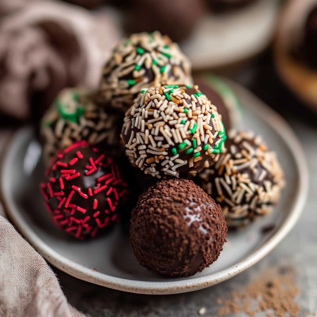 Recipe preparation for 5 Ingredient Amaretto Truffles