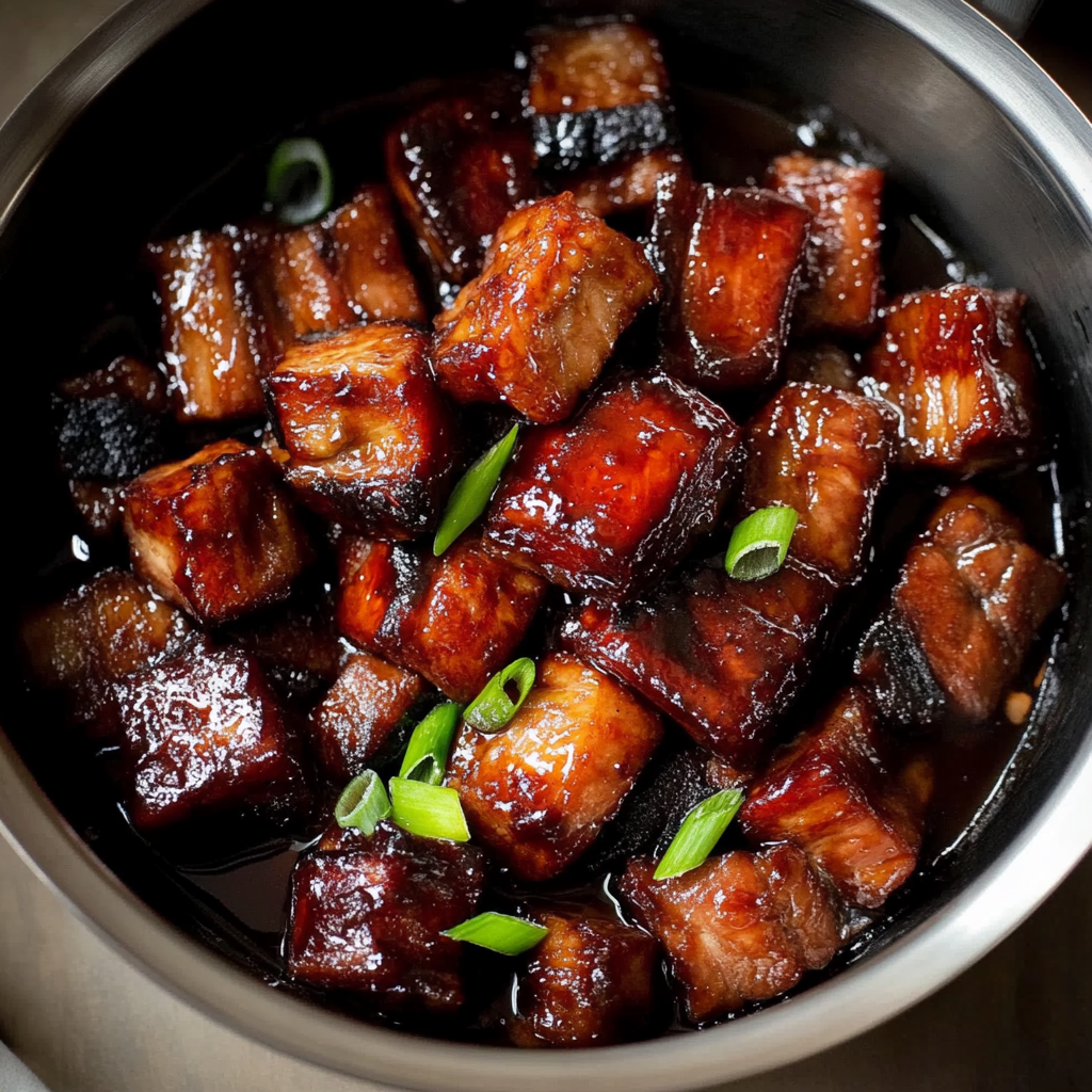 Recipe preparation for Sticky Chinese Pork Belly