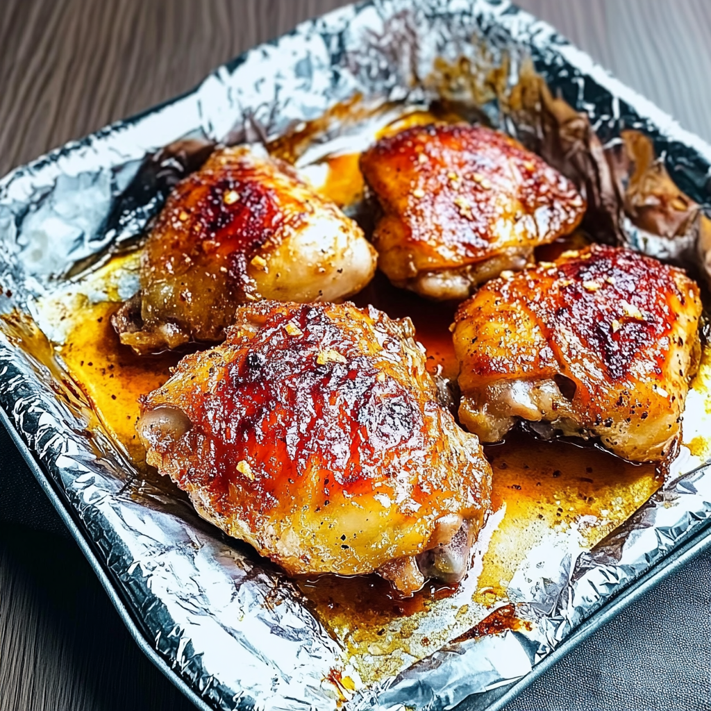 Recipe preparation for Oven Baked Chicken Thighs