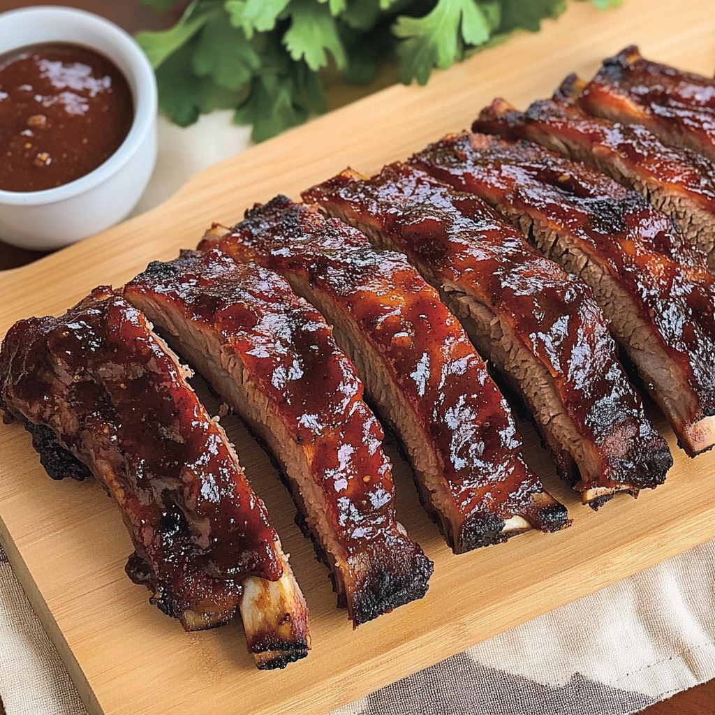 Recipe preparation for Apple Butter BBQ Ribs Recipe