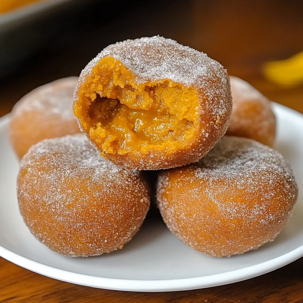 Recipe preparation for Pumpkin Donut Holes