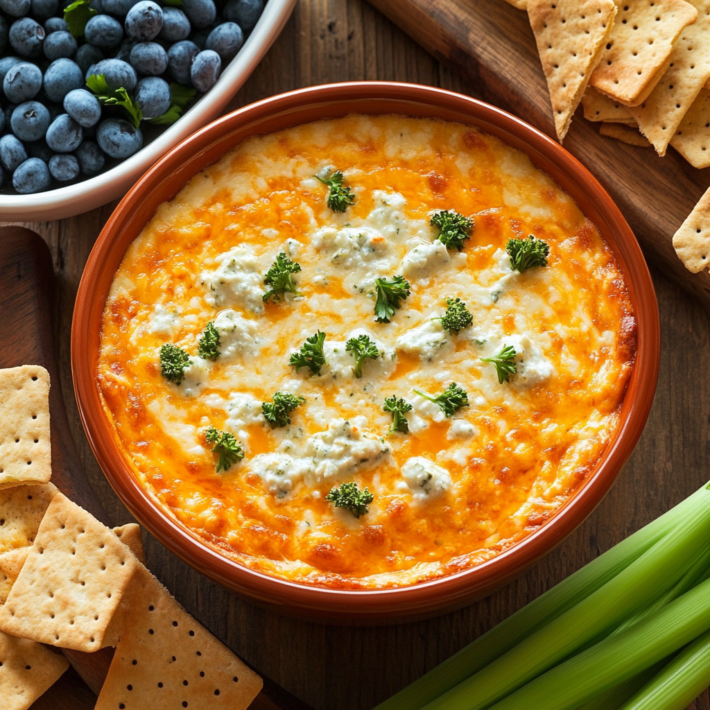 Recipe preparation for Buffalo Chicken Dip with Cottage Cheese