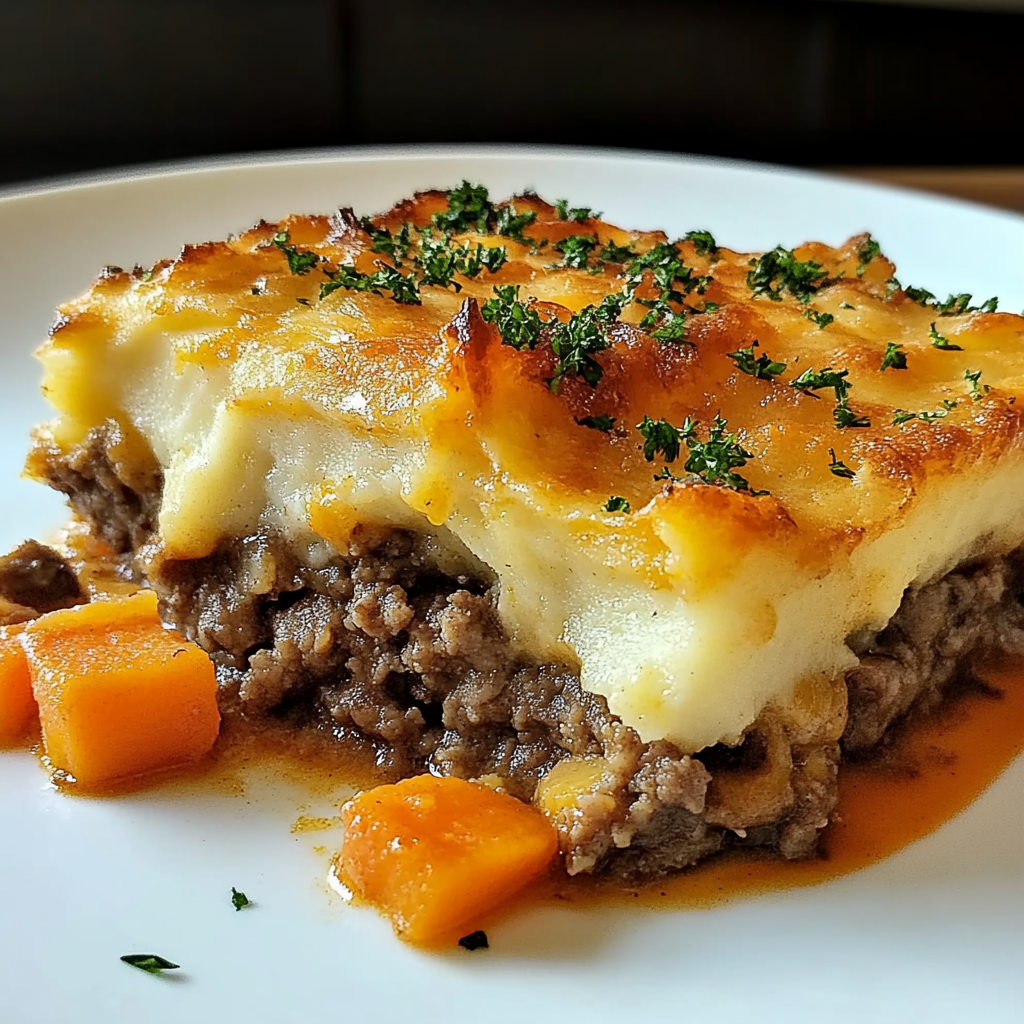 Recipe preparation for Sweet Potato Shepherd’s Pie