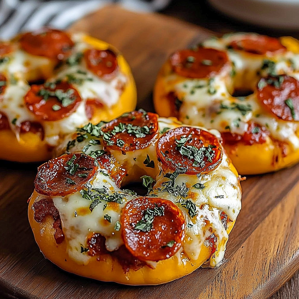 Recipe preparation for Air Fryer Pizza Bagels