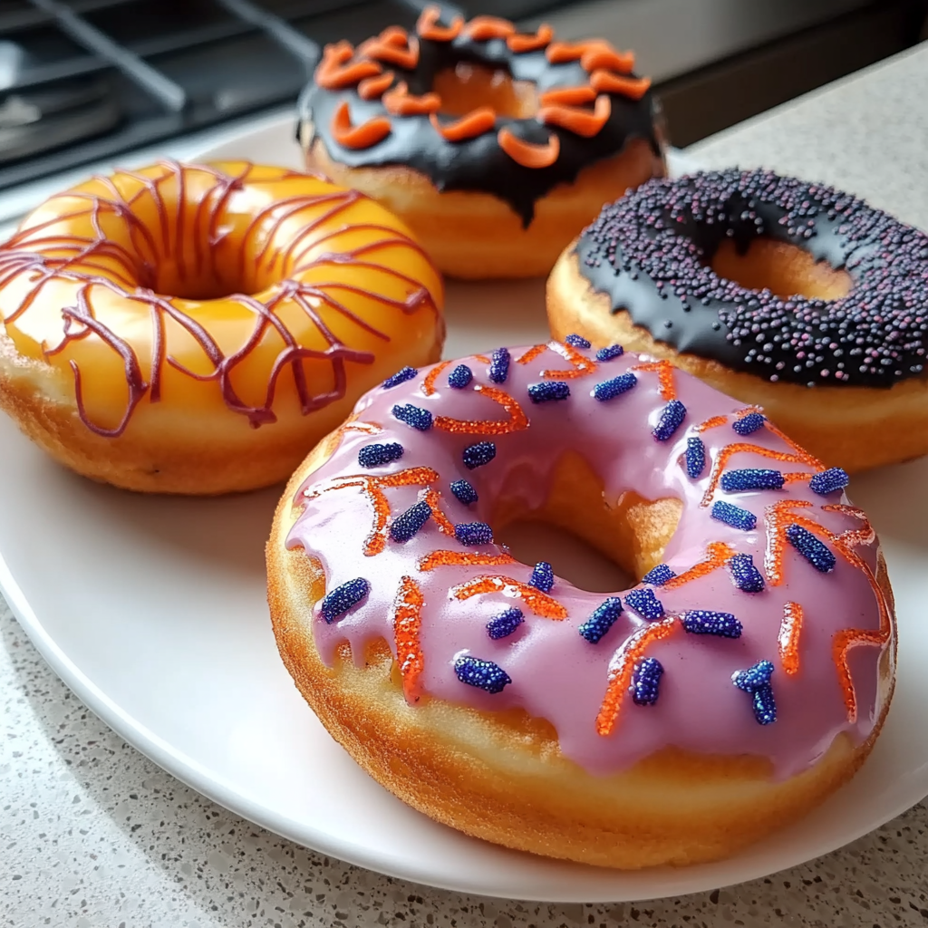Recipe preparation for Halloween Donuts