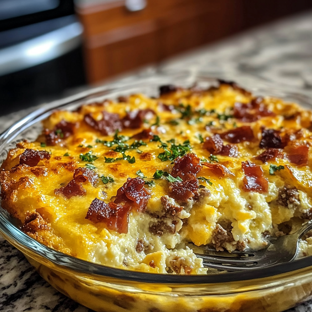 Recipe preparation for Crack Breakfast Casserole