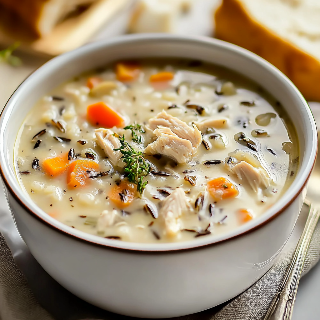 Recipe preparation for Chicken & Wild Rice Soup