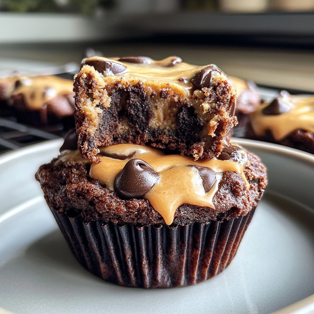 Recipe preparation for Chocolate Chip Cookie Dough Brownie Bites