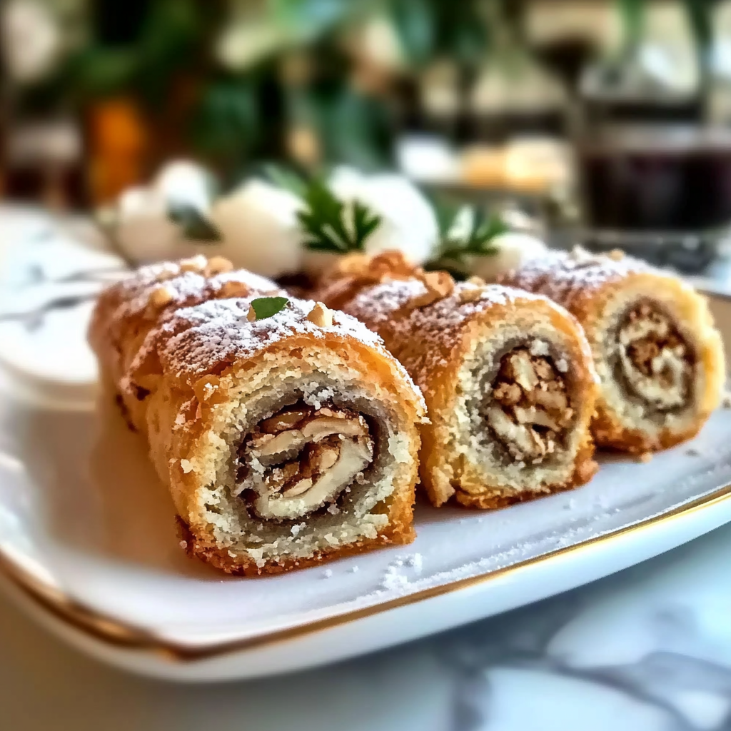 Recipe preparation for Italian Nut Roll Cookies: