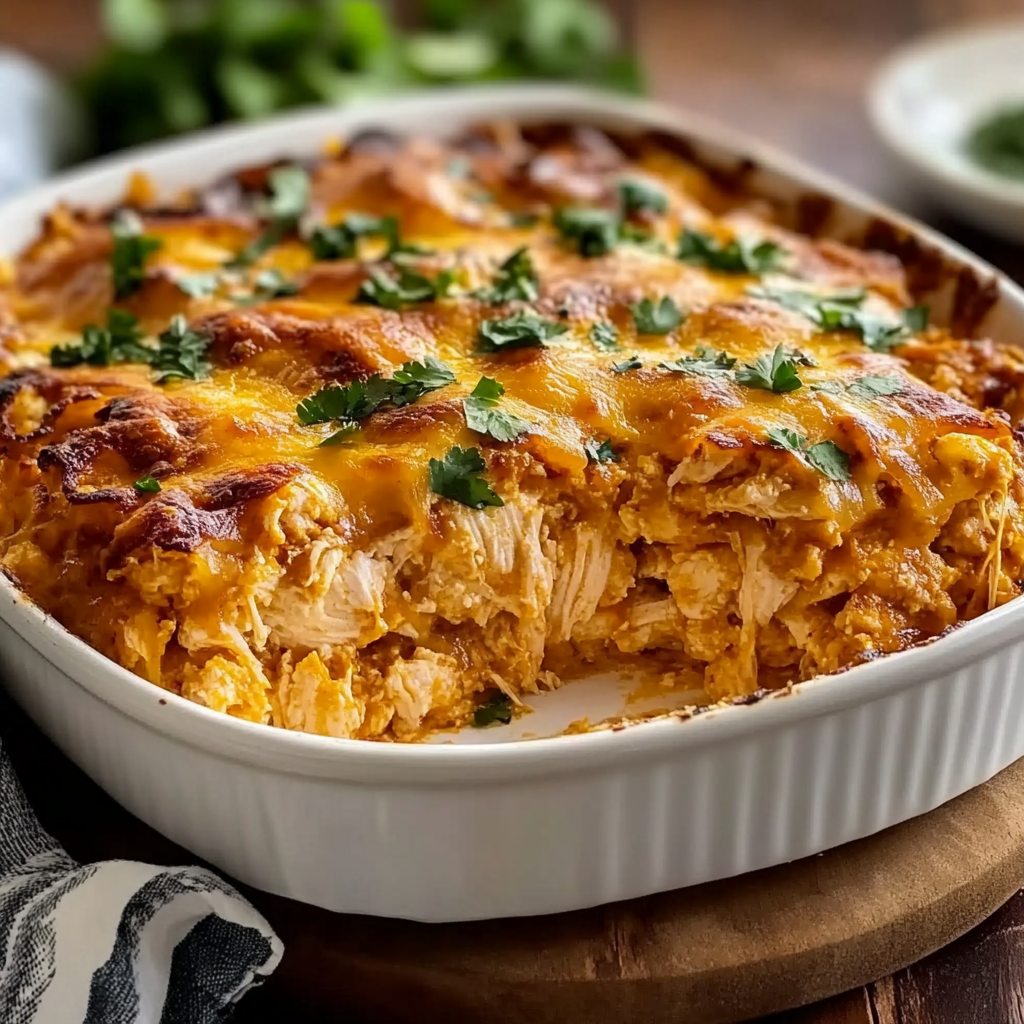 Recipe preparation for BBQ Ranch Chicken Casserole