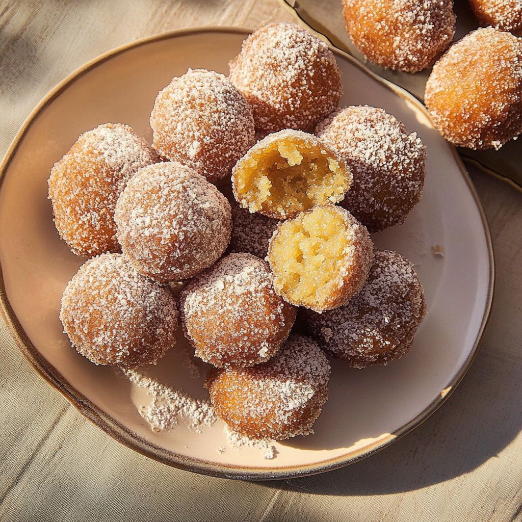 Recipe preparation for Apple Cider Doughnut Holes