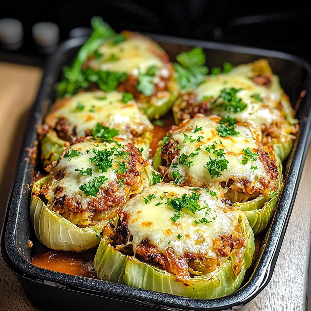 Recipe preparation for Oven-Baked Cabbage Burgers