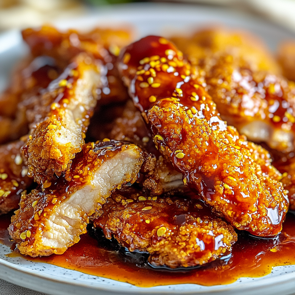 Recipe preparation for Tasty Baked Crunchy Hot Honey Chicken