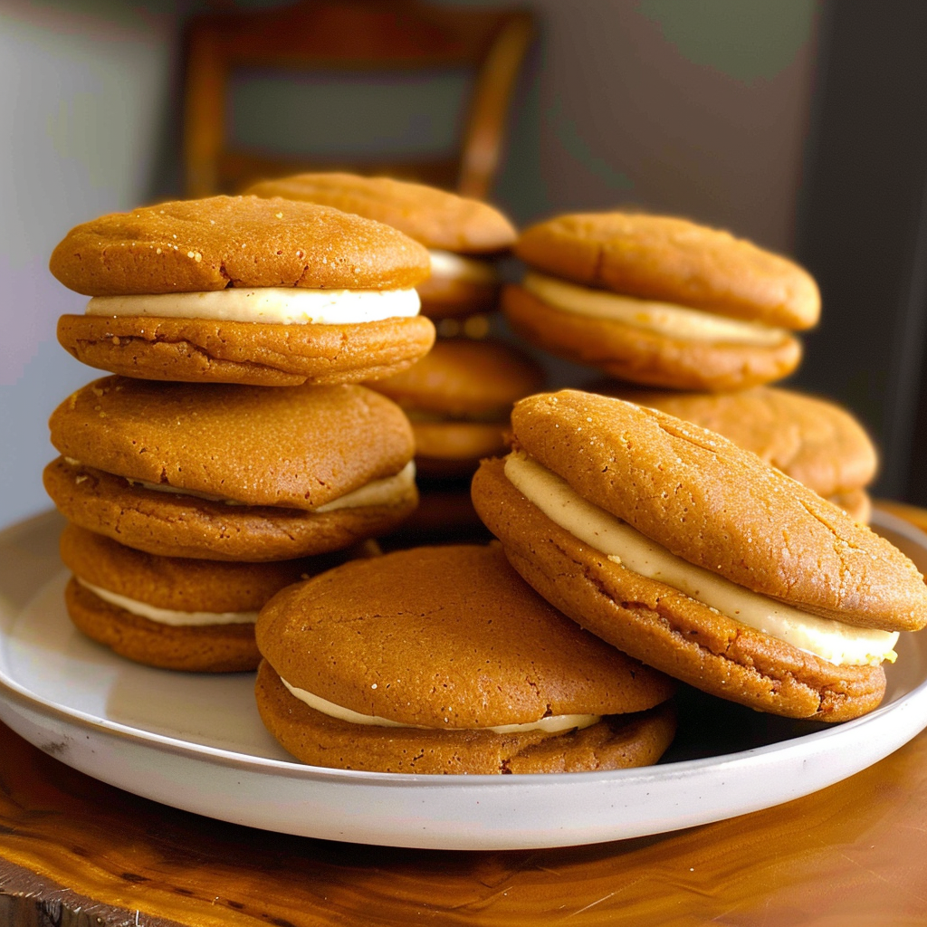 Recipe preparation for Pumpkin-Spice Whoopie PiesPumpkin-Spice Whoopie Pies