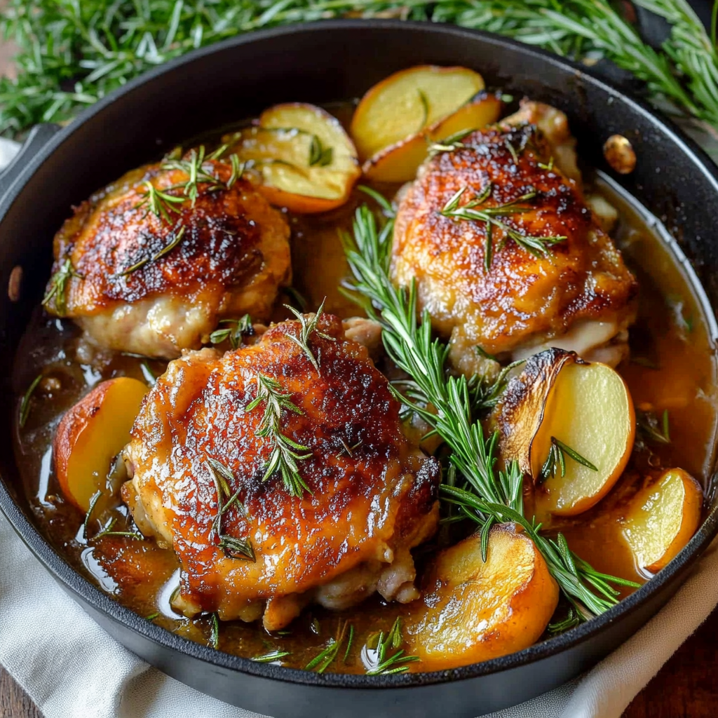 Recipe preparation for Rosemary Apple Cider Chicken Recipe