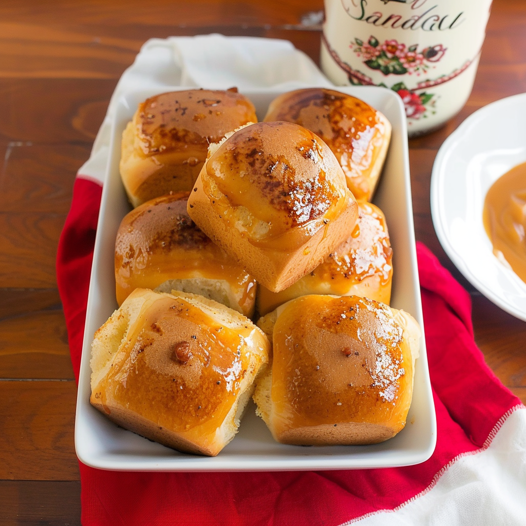 Recipe preparation for Dinner Rolls with Maple Butter Glaze