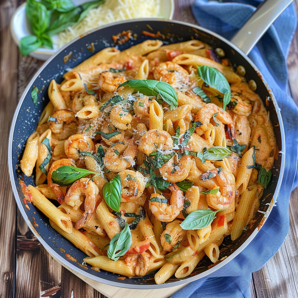 Recipe preparation for Marry Me Shrimp Pasta