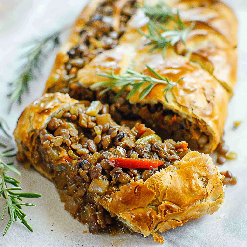 Recipe preparation for Vegan Lentil & Mushroom Walnut