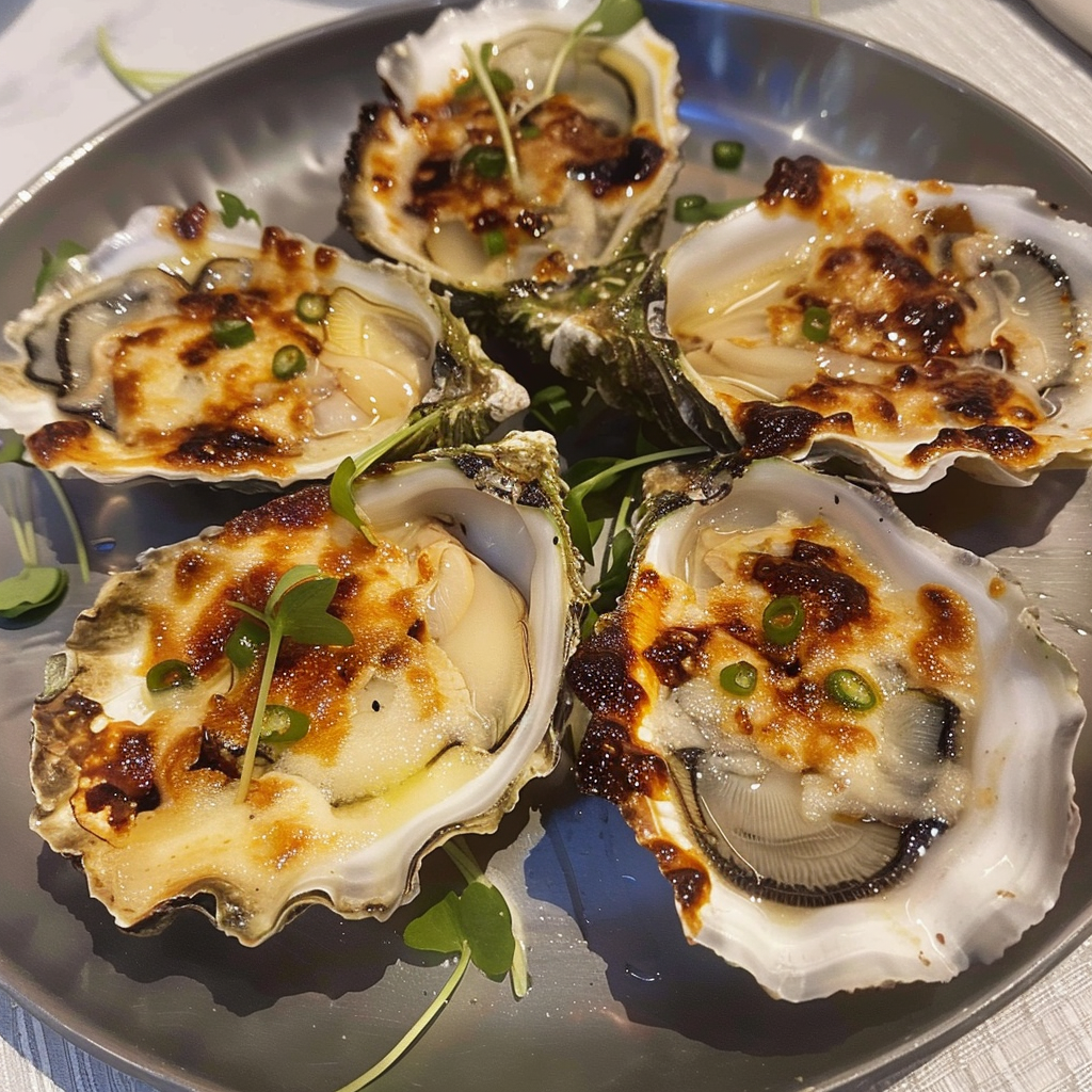 Recipe preparation for Broiled Oysters