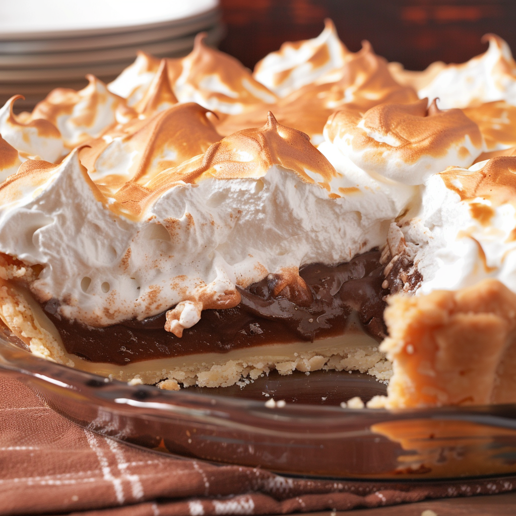 Recipe preparation for Hot Chocolate Meringue Pie