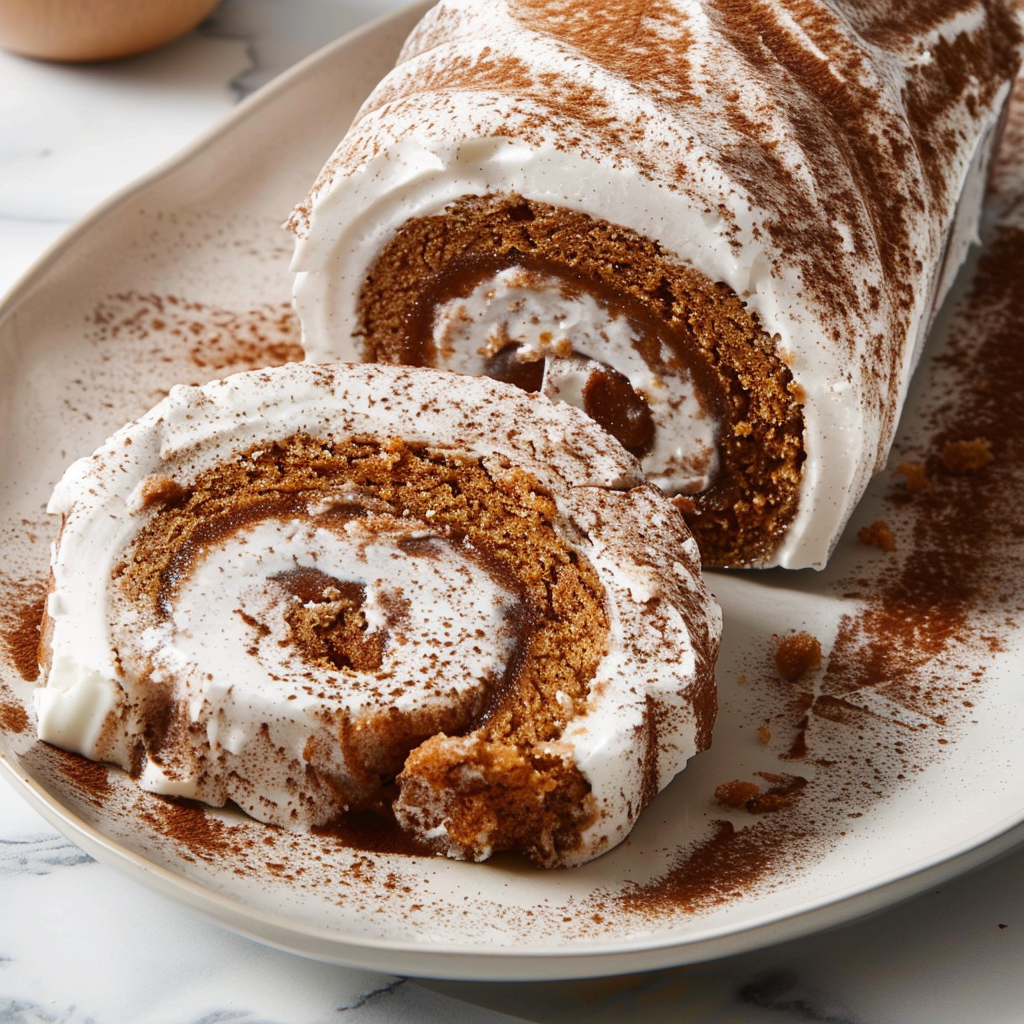 Recipe preparation for Gingerbread Mocha Cake Roll