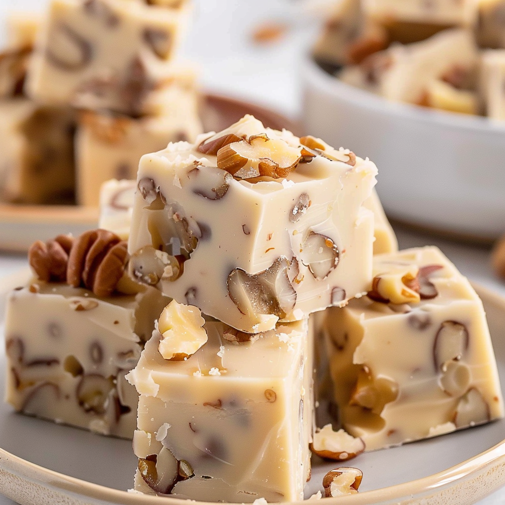 Recipe preparation for Maple Walnut Christmas Fudge