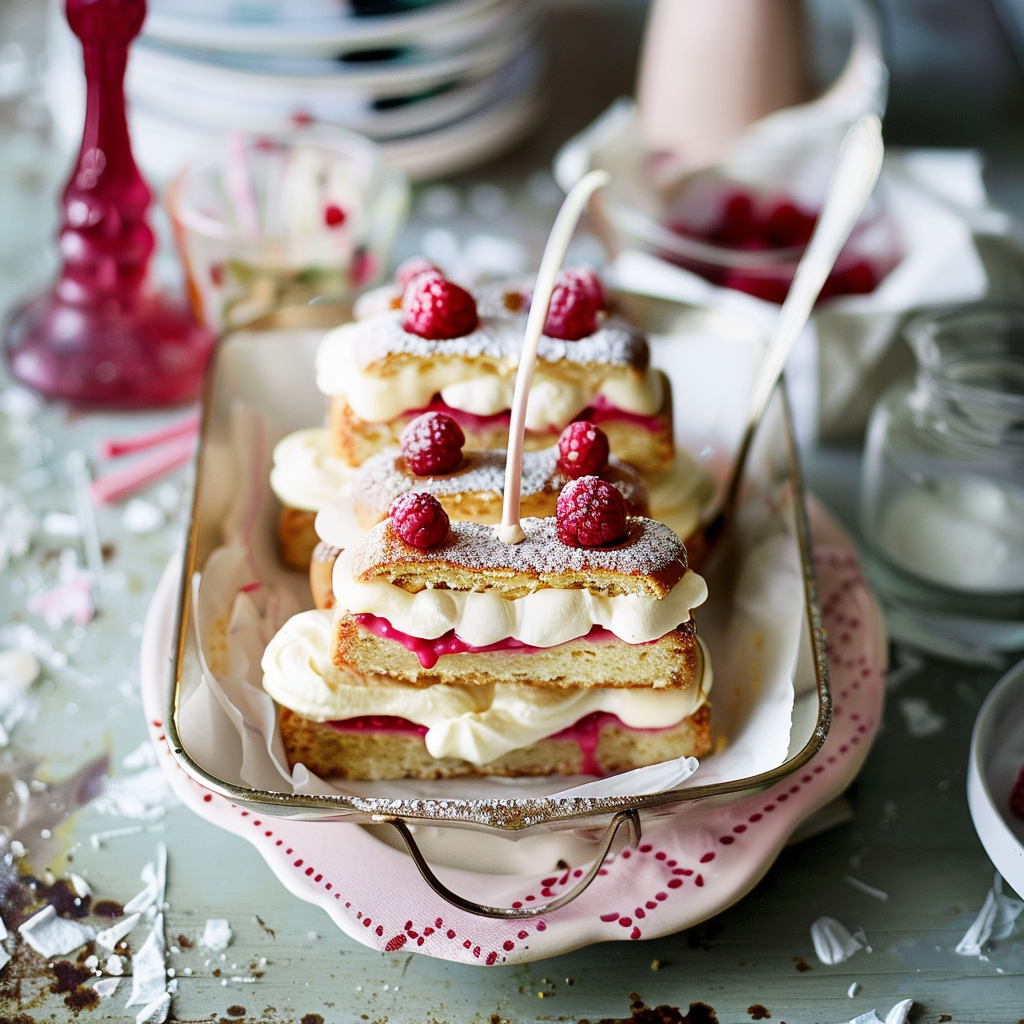 Recipe preparation for White Chocolate Cranberry Eclair