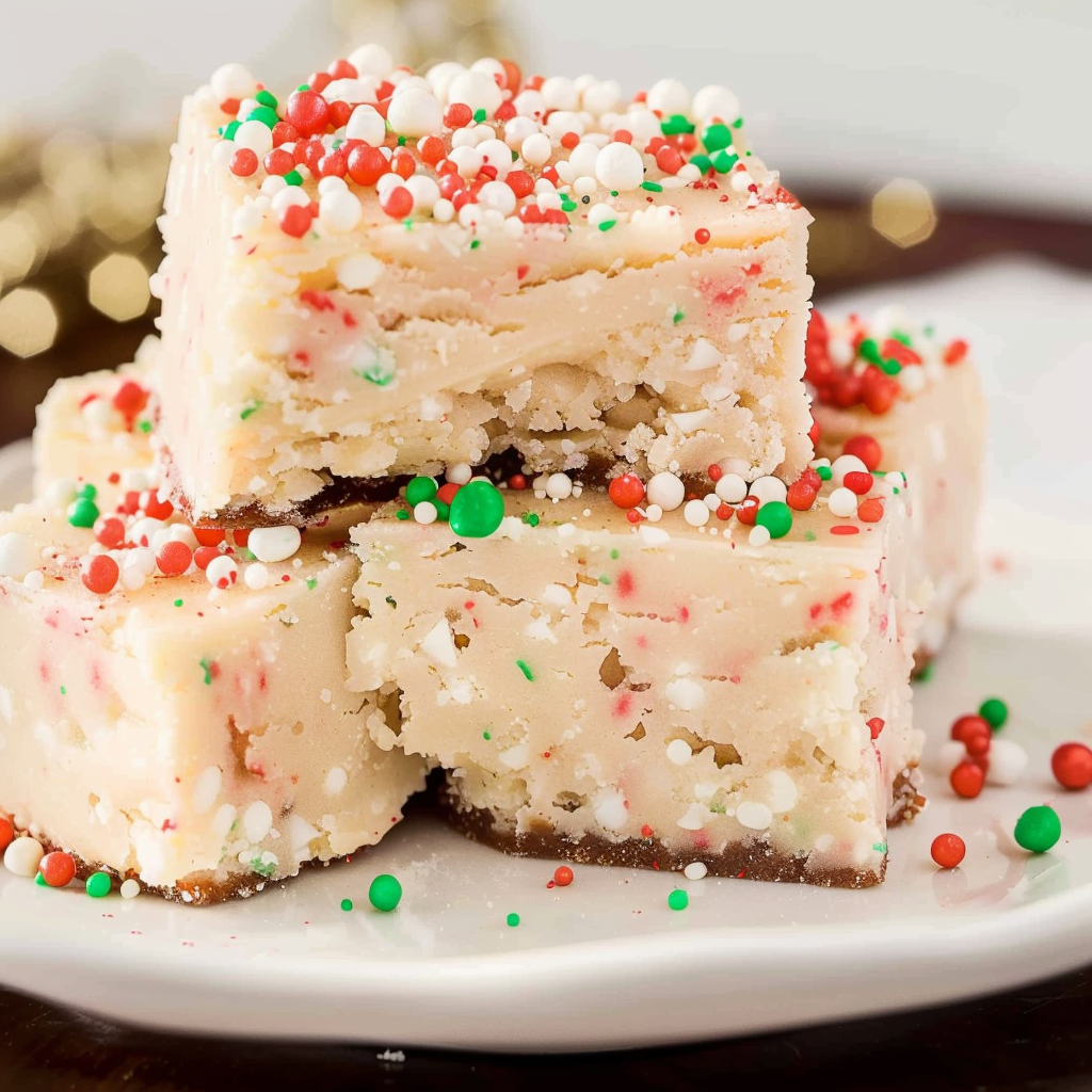 Recipe preparation for Peppermint Sugar Cookie Fudge