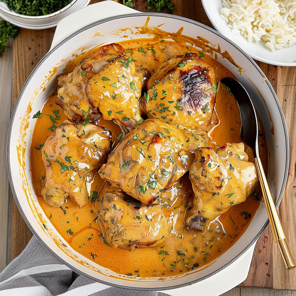 Recipe preparation for Smothered Chicken
