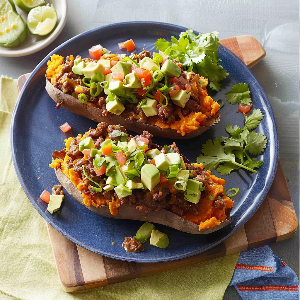 Recipe preparation for Five-Ingredient Taco-Stuffed Sweet Potatoes