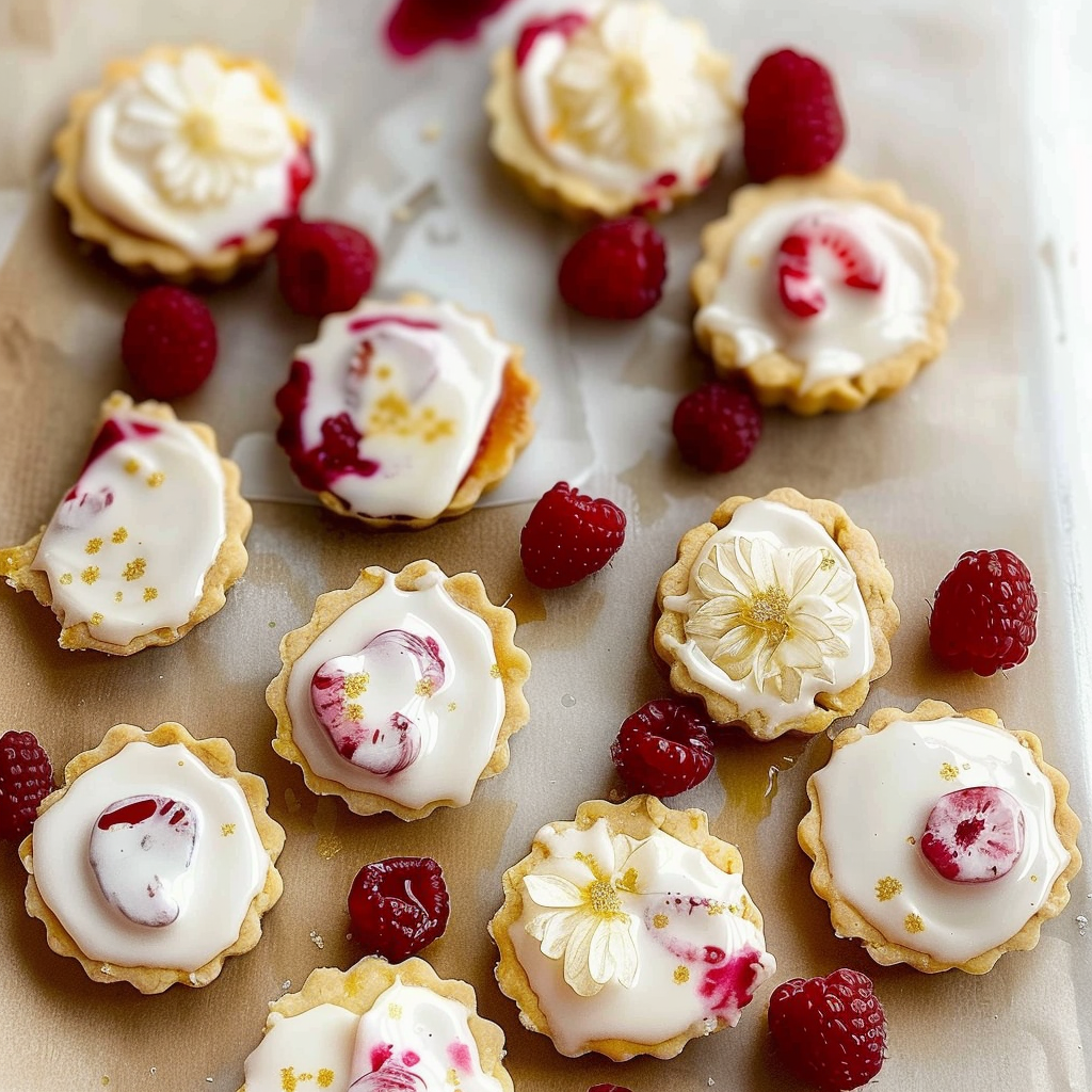 Recipe preparation for Champagne Raspberry Mini Tarts
