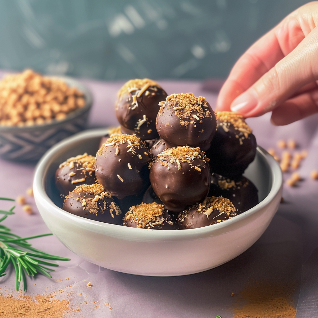 Recipe preparation for Gingerbread Cookie Dough Truffles