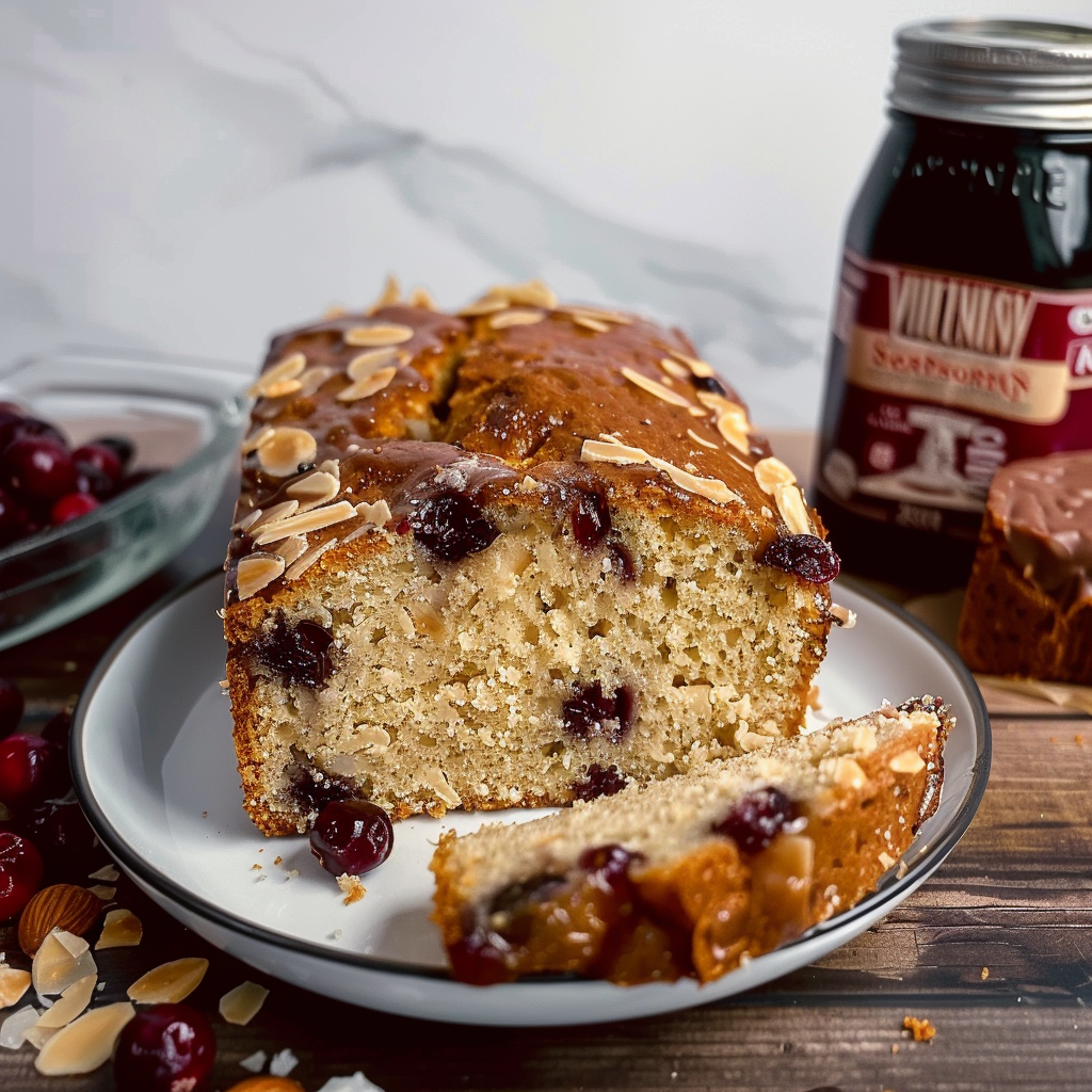 Recipe preparation for Brown Butter Cranberry Almond Loaf