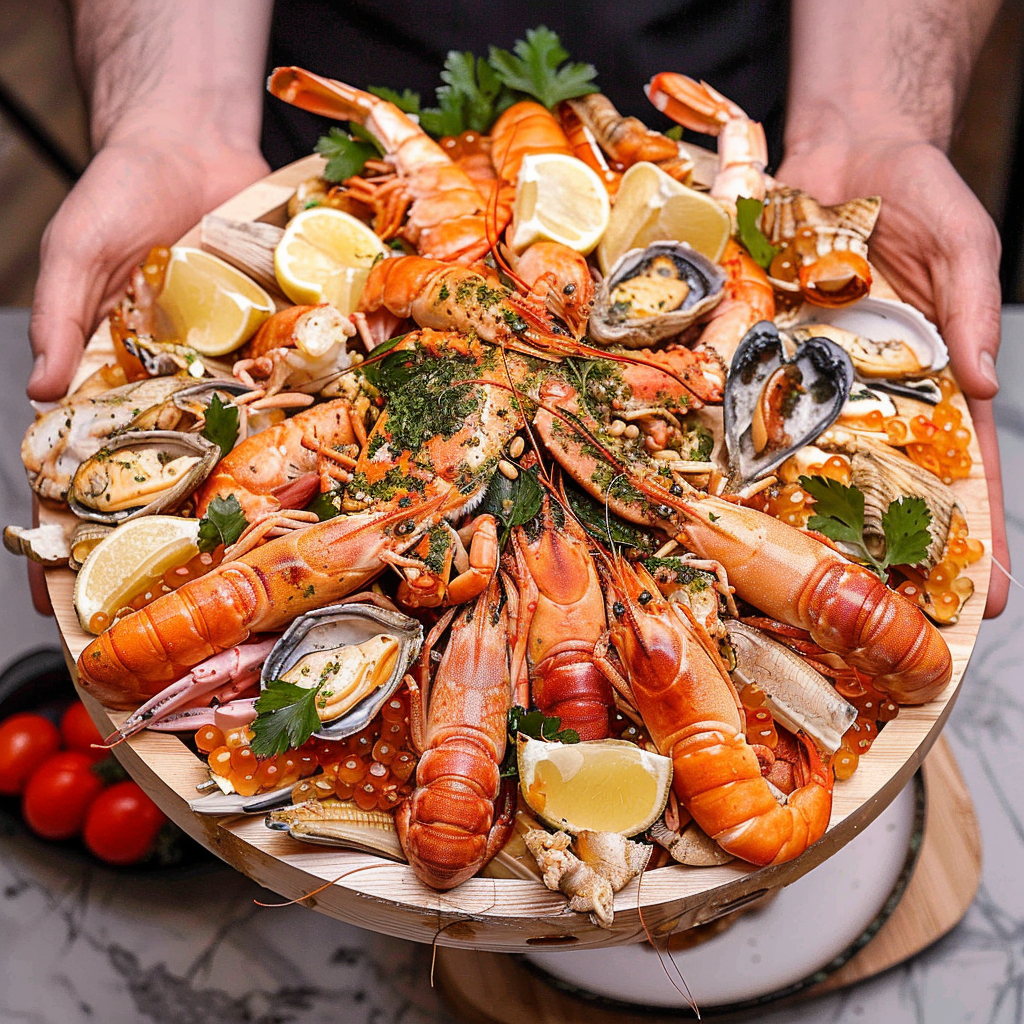 Recipe preparation for Smoked Crayfish Platter