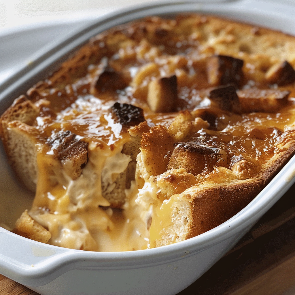 Recipe preparation for Bread and Butter Pudding