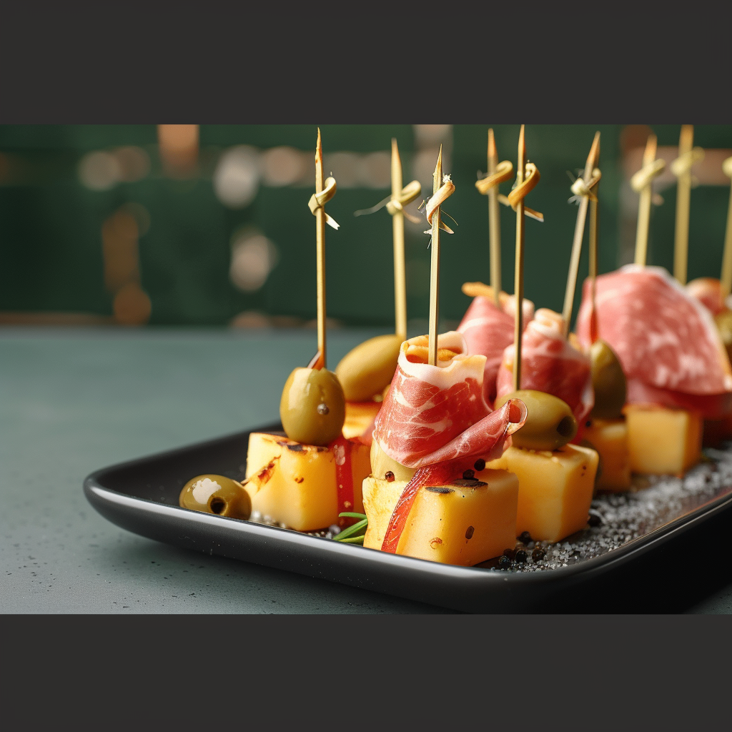 Recipe preparation for Cured Ham and Piccalilli Bites