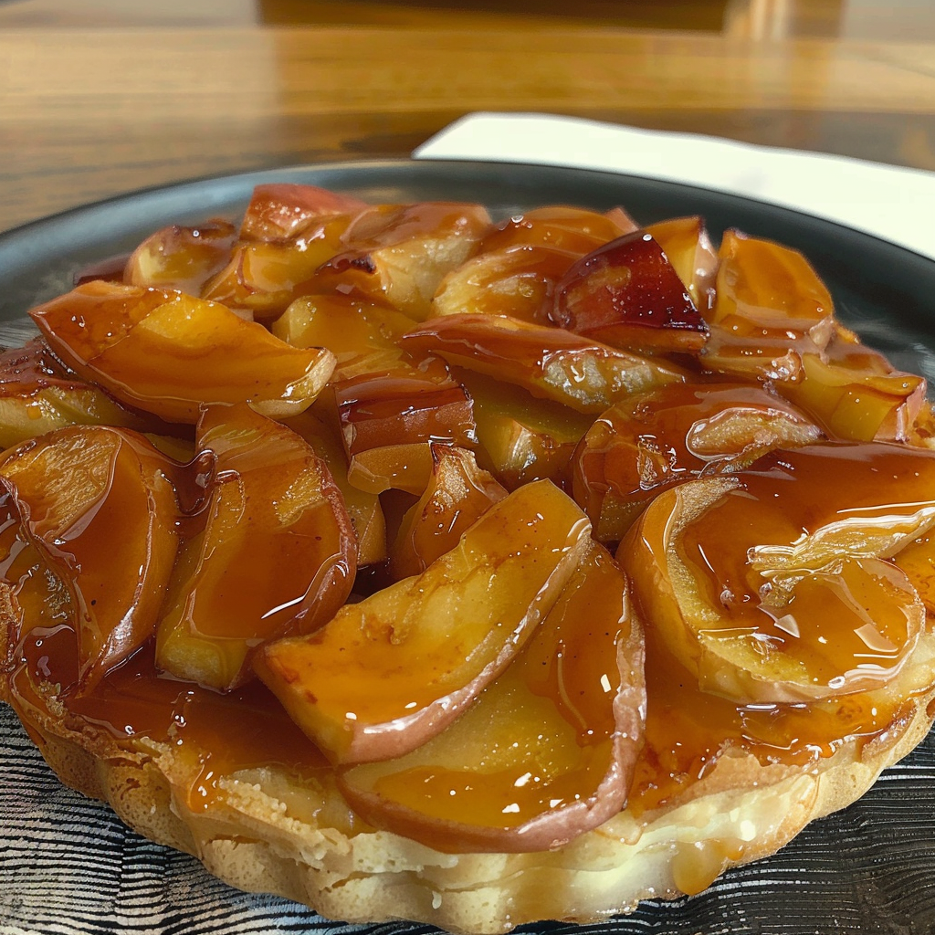 Recipe preparation for Salted Caramel Apple Tarte Tatin