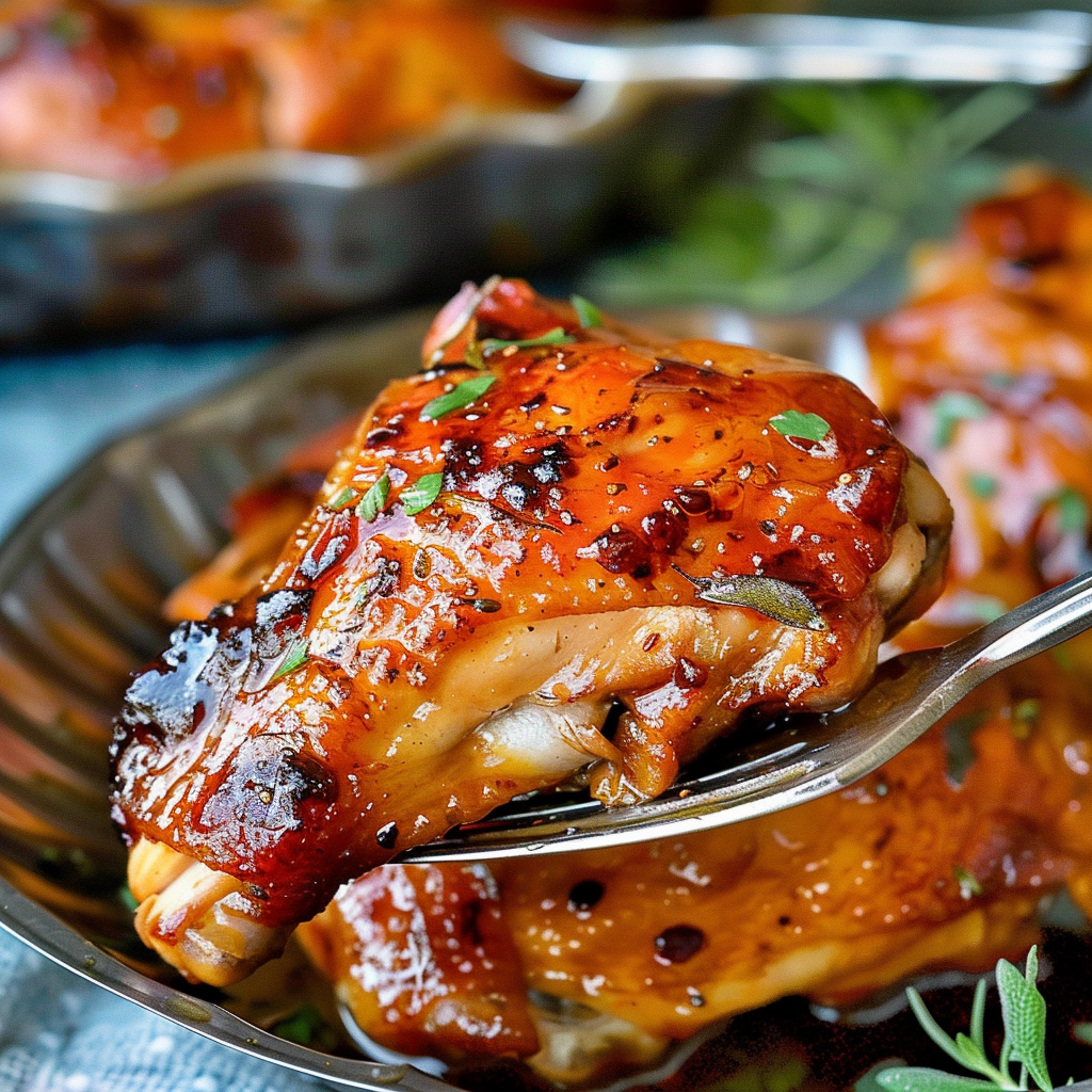 Recipe preparation for Holiday Honey Glazed Chicken