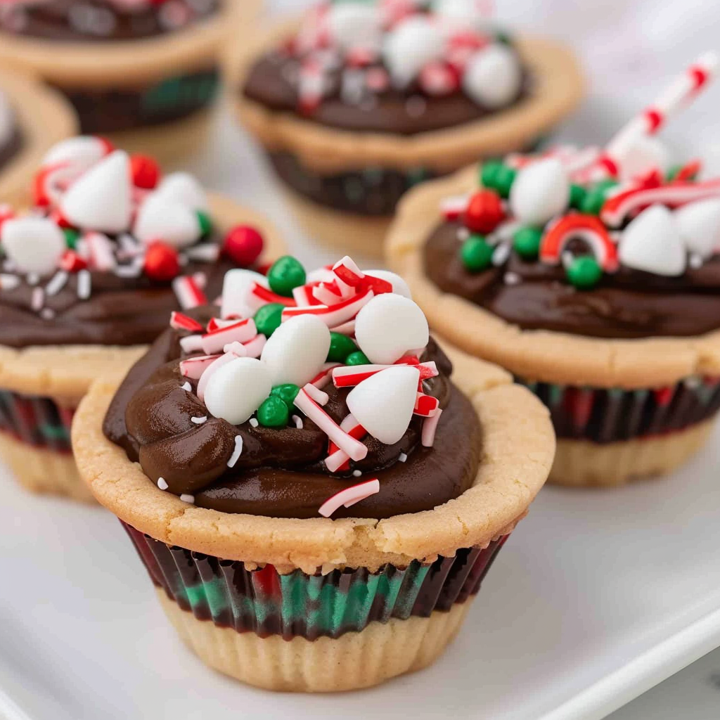Recipe preparation for Hot Chocolate Cookie Cups