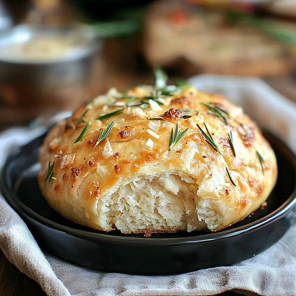 Recipe preparation for Garlic-Rosemary Damper