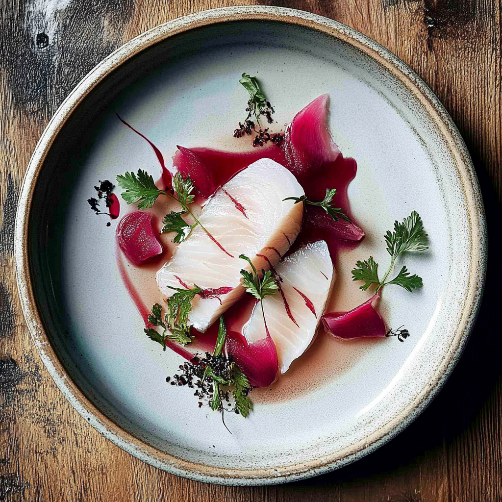 Recipe preparation for Beetroot & Gin Cured Kingfish