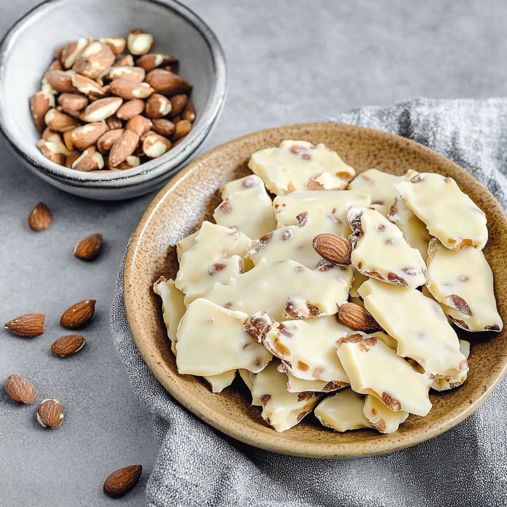 Recipe preparation for Almonds Coated in White Chocolate