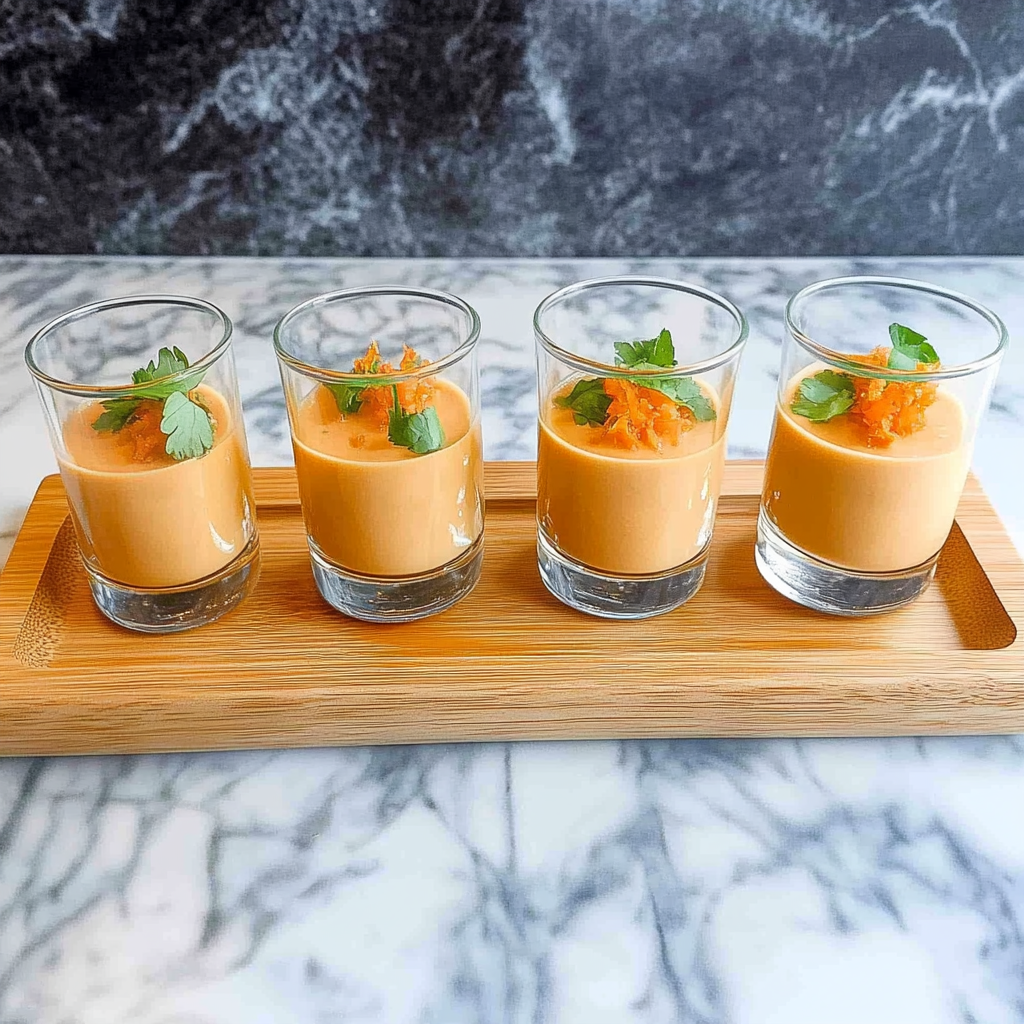 Recipe preparation for Lobster Bisque Shooters