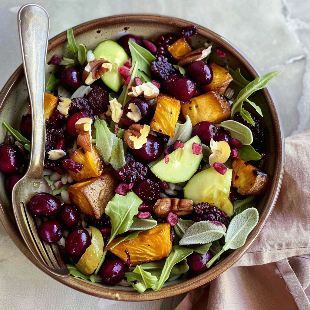 Recipe preparation for Warm Maple Cranberry Grain Bowl