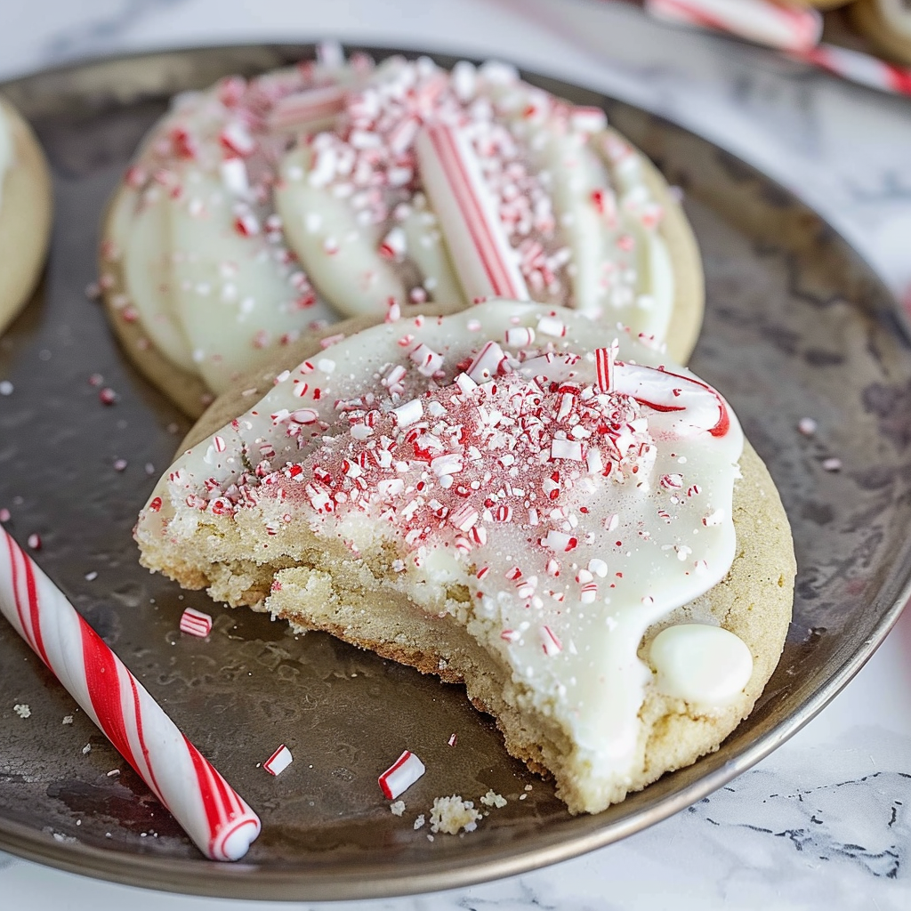 Recipe preparation for Peppermint White Chocolate Cookie Fudge