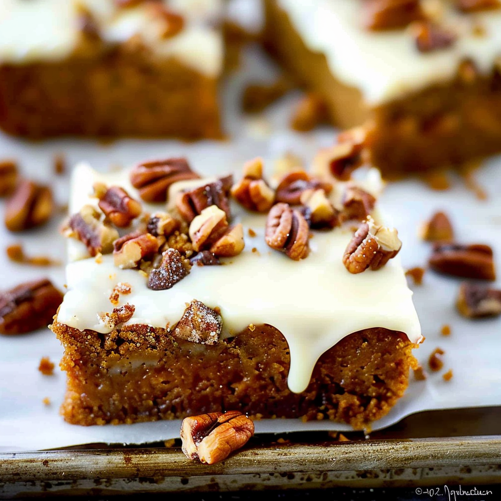 Recipe preparation for Holiday Spiced Gingerbread Cake Bars